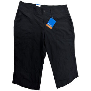Columbia Active Fit Omni Shield Capri Womens Large Black NEW